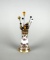 Vintage Hand Painted Nippon Gold & Floral Decorated Hat Pin Holder with Thirteen Hat Pins