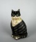 Vintage Cold Painted Cast Iron Figural Cat Door Stop