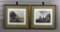 Two J. Dearman Landscapes from 18th C. Plate Engravings by D. Wolstenholme “Autumn” & “Summer”