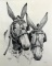 Bonnie Shields (American, XX) Open Edition Print of Tennessee Mules, 1973