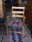 Antique Mission Style Tiger Oak Armchair with Upholstered Seat & Nailhead Trim