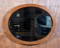 Vintage Oval Oak Framed Wall Mirror
