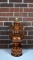 Bruce Logan “Artistry in Wood” Hand Crafted Lamp with Original Design & Swan Head Handles, VA