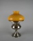 Antique Rayo Nickle Plated Metal Kerosene Lamp with Cased Glass Shade, Patented1905