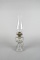 Antique P&A Manufacturing Co. Brass & Peanut Pattern Glass Oil Kerosene Lamp with Finger Loop