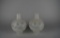 Vintage Pair of Small Satin Glass Boudoir Lamp Shades