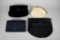 Lot of Five Vintage Handbags: Black & Navy Clutches & Handmade Cream Beaded Frame Purse