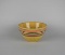 Yellowware Mixing Bowl with Peach & Blue Stripes