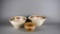Lot of Three Vintage Harker Pottery Hotoven bowls: Two Petit Point & One Other