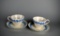 Pair of Wedgwood Embossed Queensware Teacups & Saucers Pattern No. 3258, England