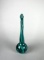 Green Blown Stretch Glass Bud Vase