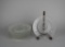Set of Eight Pretty Duncan & Miller Clear Sandwich Glass Luncheon Plates