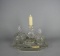 Art Deco Clear Glass Five Piece Vanity Set Plus Shoe Button Hook