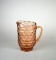 Vintage Indiana Glass “Whitehall” Cubist Pink Peach 8” H Pitcher