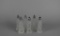 Lot of Six Salt & Pepper Pressed Glass Shakers