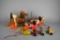 Collection of Four Fisher Price Vintage Pull Toys Plus One Battery Powered Mechanical Dog