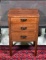 Vintage Perfect Sewing Cabinet Co. Walnut Cabinet with Many Vintage Sewing Notions