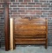 Antique Oak Full Size Bed Frame (Head & Foot) with Oak Rails and Pine Slats