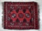 Red Afghan Bokhara Wool 1' 7” x 2' 2” Area Rug