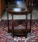 Vintage Demilune Walnut Finish Side Table