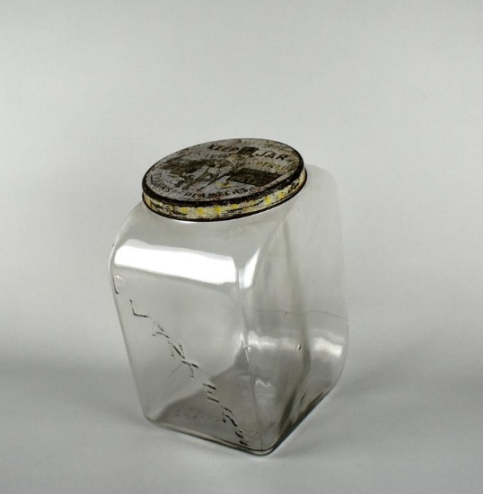 Vintage Planter's Peanuts Streamline Counter Display Jar with Original Lid, USA