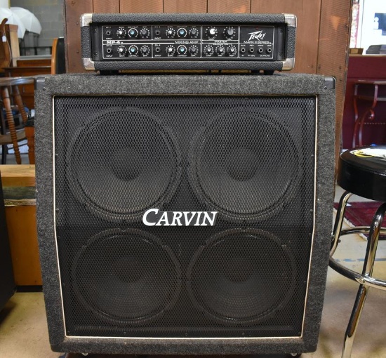 Peavey Mark III Series 100H Power Module and Carvin Model V412T 400 Watt 8 Ohms Speaker System