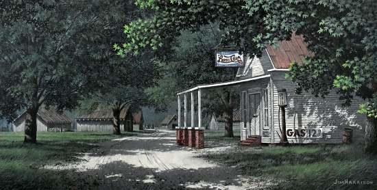 Jim Harrison (1936-2016, So. Carolina) Signed Ltd. Ed. Print (841/975) “Twelve Cent Gas”, 1991