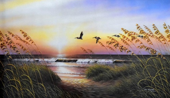 Jim Booth (1945-2021, So. Carolina) Signed Ltd. Ed. Print (945/950) “Shore Patrol”, 1993