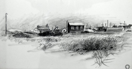 John Shryock, Jr. (American, 1914-2007) Sketching on Paper, Estate of John Shryock, Jr.  Lower Right