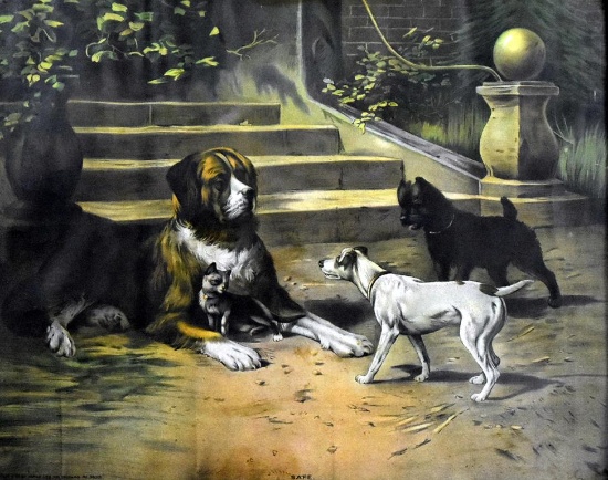 Framed 1907 Print “Safe”, 1907