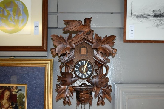 Note UPDATE in Descr. German Black Forest Cuckoo Clock with Moving Birds
