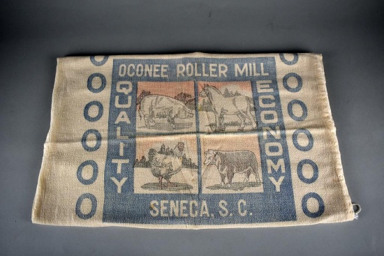 Oconee Roller Mill Hog Ration Feed Sack, Seneca SC