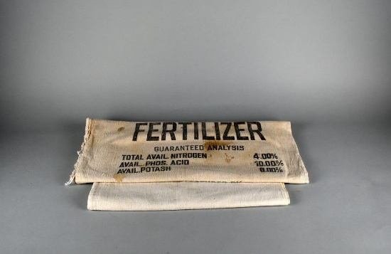 Lot of Two Anderson SC Feed Sacks: Anderson Fertilizer Co. & Other