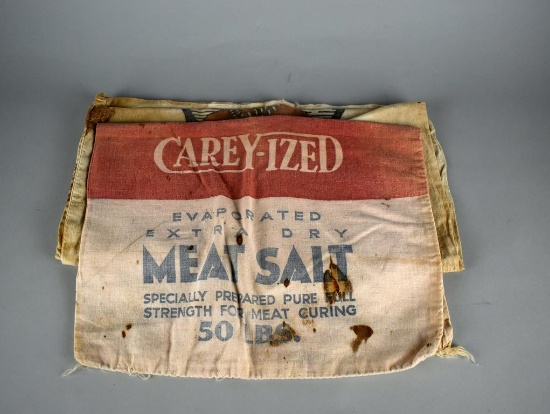 Lot of Two Feed Sacks: George Tait and Sons Thorobred Seeds (VA) & Crystal Sugar (CA)