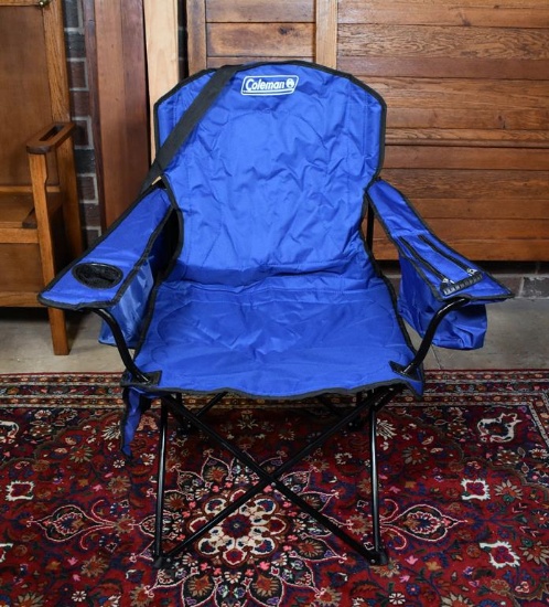 Coleman Blue Cooler Quad Outdoors Folding Chair