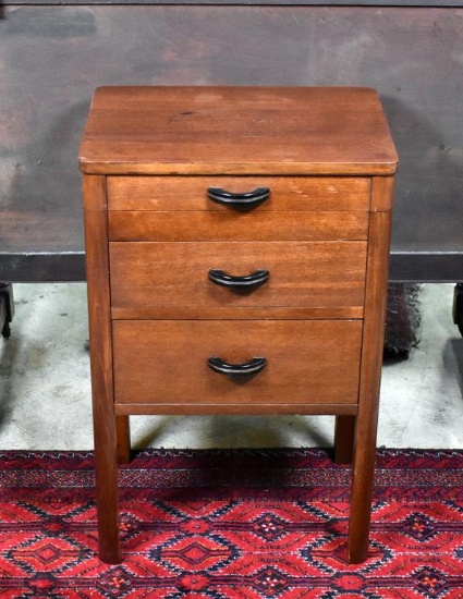 Vintage Perfect Sewing Cabinet Co. Walnut Cabinet with Many Vintage Sewing Notions