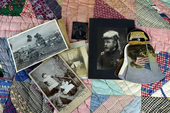 Lot Old Photographs, World War II Ration Booklets, & The Pickens SC Army Store Advertising Piece
