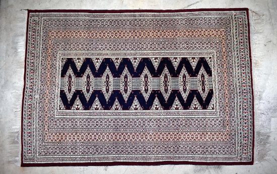 Pakistani Bokhara Handknotted Wool 3' 3” x 5' 4” Area Rug