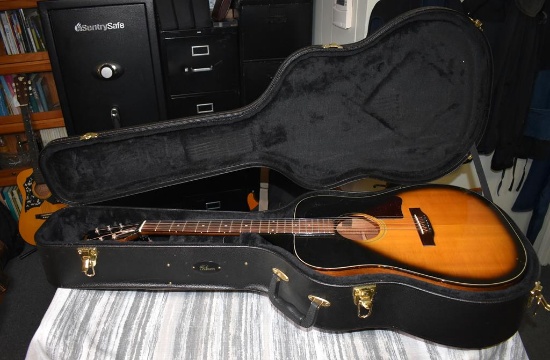 Vtg. 1974 / 75 Gibson J-45 Deluxe Sunburst Dreadnought Acoustic Guitar w/ Gibson Hard Case