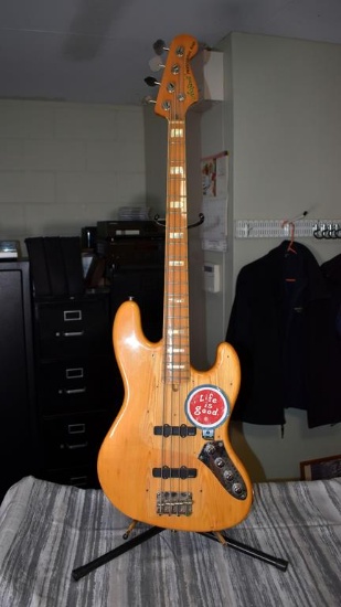 Vintage 1976 Matsumoko AriaPro II Professional Bass Guitar, Natural Maple Finish, Made in Japan