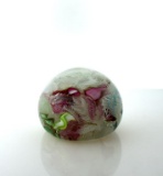 Arte Vetraria Muranese (AVeM) Zanfirico Aventurine Art Glass Paperweight, Murano Italy