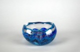 Walter Prince Blue & Purple Art Glass Bowl, 2007 Massachusetts
