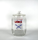 Lance Cracker Counter Display Jar with Glass Lid