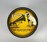 Victor “His Master's Voice” Round Metal Tin with Nipper Logo