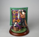 Amish Heritage Collection Figurine “Taking Down the Clothes” No. 30026