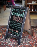 Two-Sided Easel Sidewalk Chalkboard