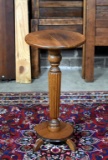 Oak Floor Pedestal Stand with Fluted Column