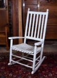 Weathered White Slat Back Rocking Chair (Lots 294 & 295 Match)