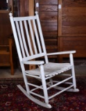 Weathered White Slat Back Rocking Chair (Lots 294 & 295 Match)