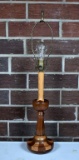 Bruce Logan “Artistry in Wood” Hand Crafted Lamp with Original Design of Contrasting Woods, Virginia